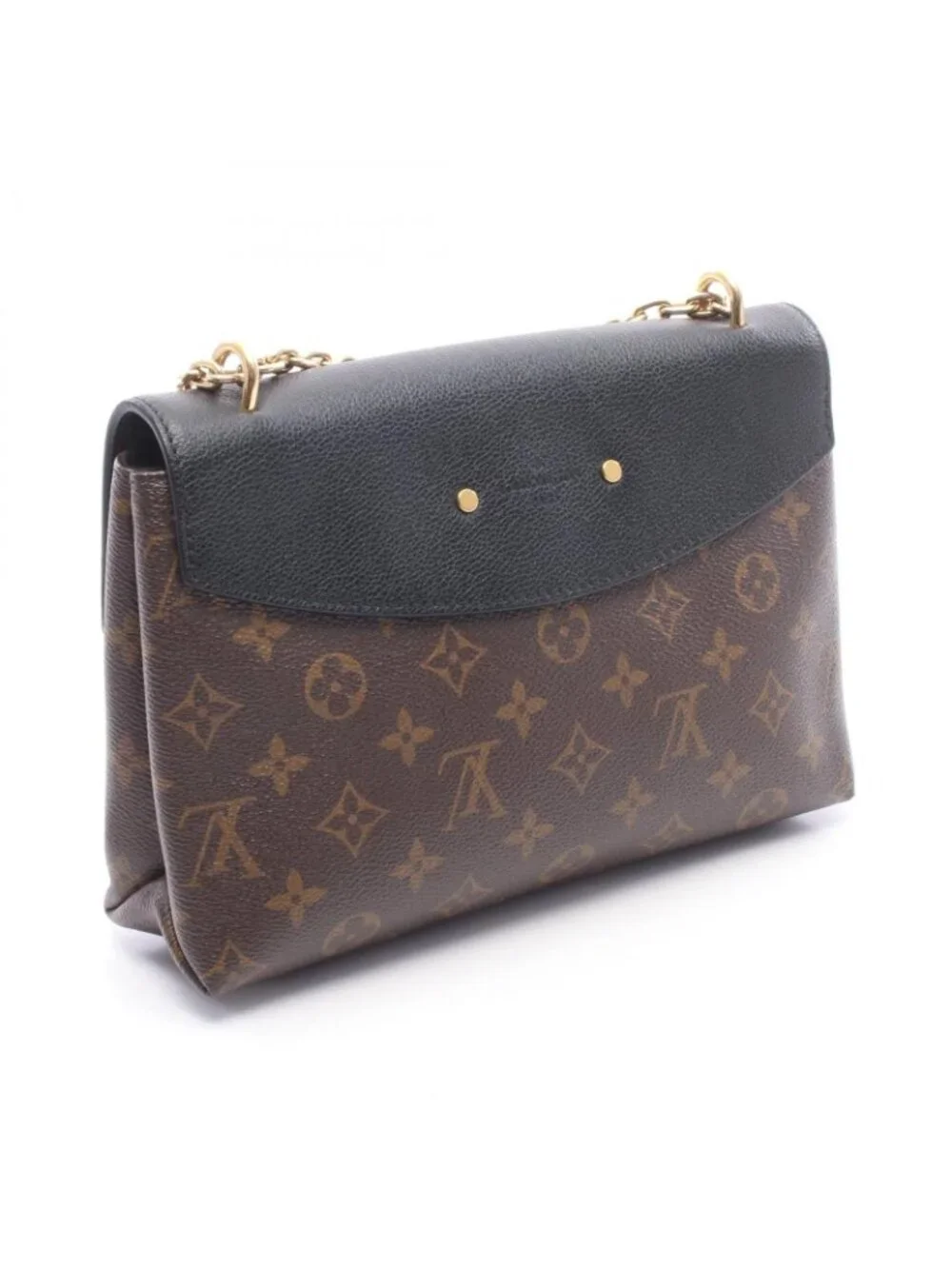 Louis Vuitton Shoulder Bag Sun Placido Monogram Noir Canvas Leather